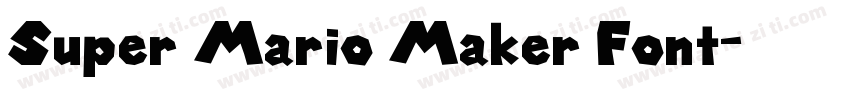 Super Mario Maker Font字体转换